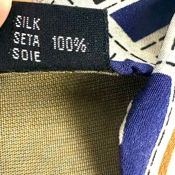 Format Blue and Orange Men's Silk Tie / Necktie - Picture 7 of 9